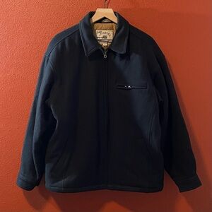 Aberdeen Collection Men’s Vintage Black Heavyweight Wool‎ Blend Padded Coat